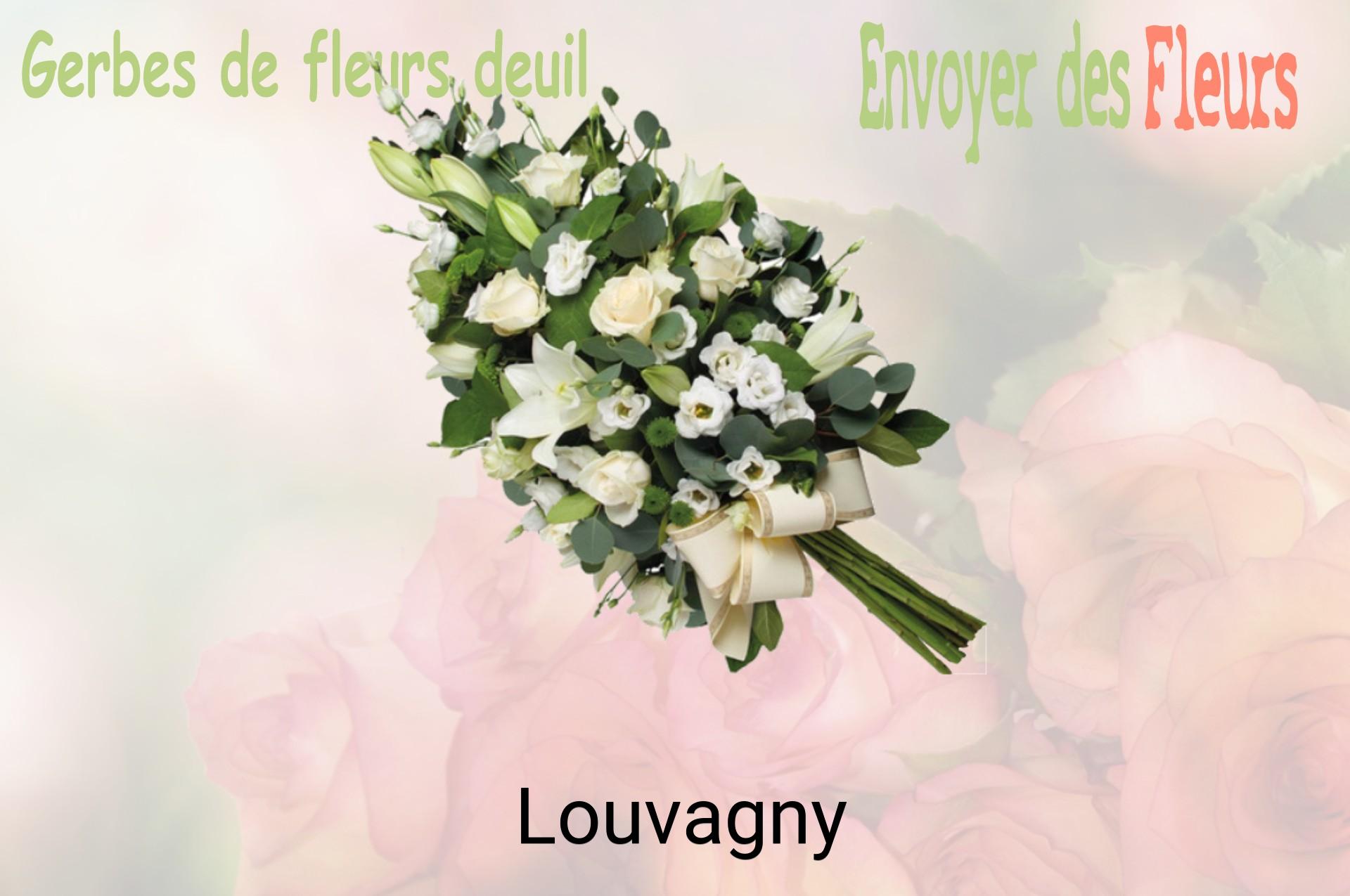 Gerbe de fleurs de deuil livrée à Louvagny